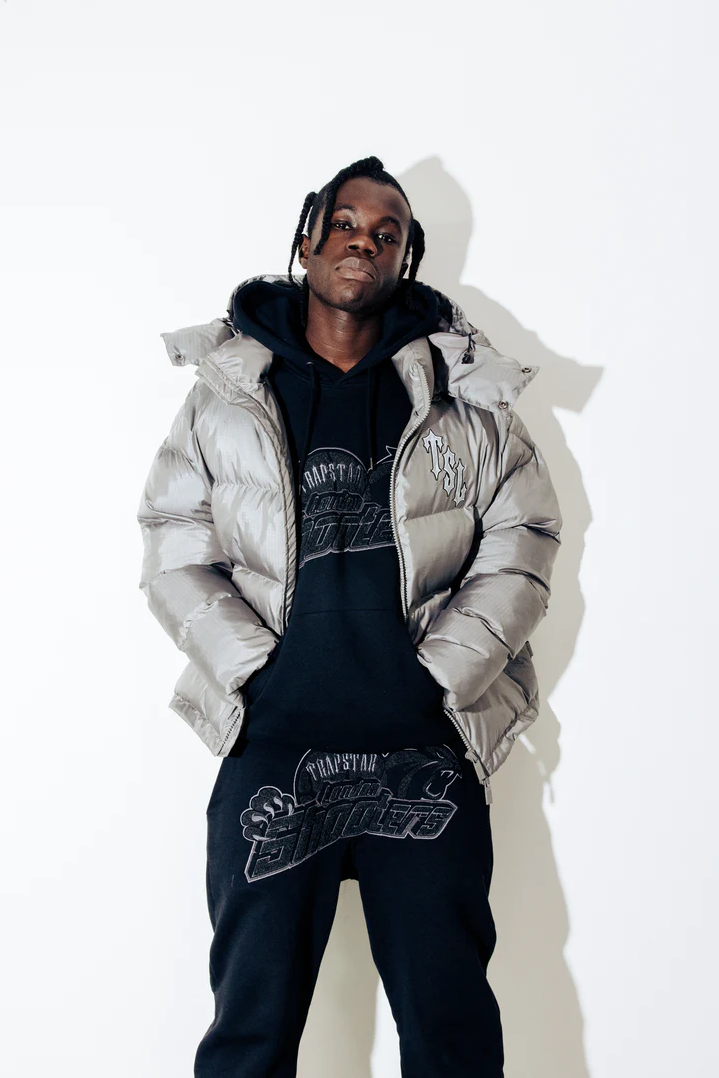 Trapstar Shooters Hooded Puffer Jacket Grey/Reflective