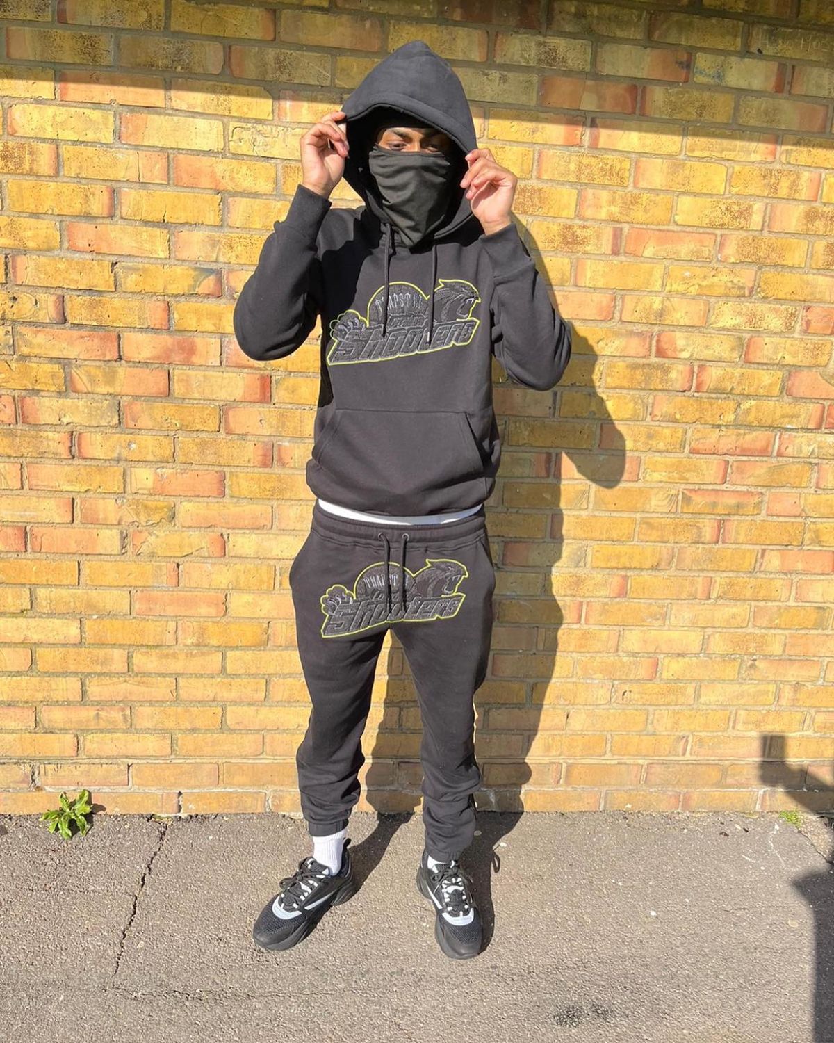 Trapstar Shooters Hoodie Tracksuit Black/Lime