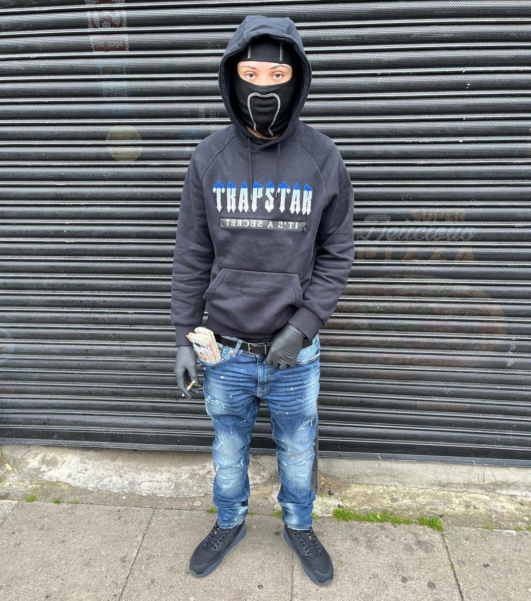 Trapstar Chenille Decoded 2.0 Hoodie Tracksuit Black/Ice Edition
