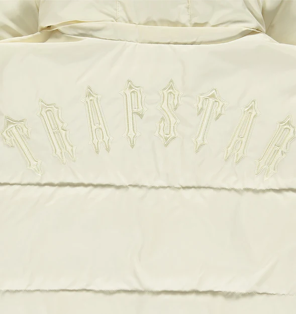 Trapstar Irongate Detachable Hooded Puffer Jacket Cream