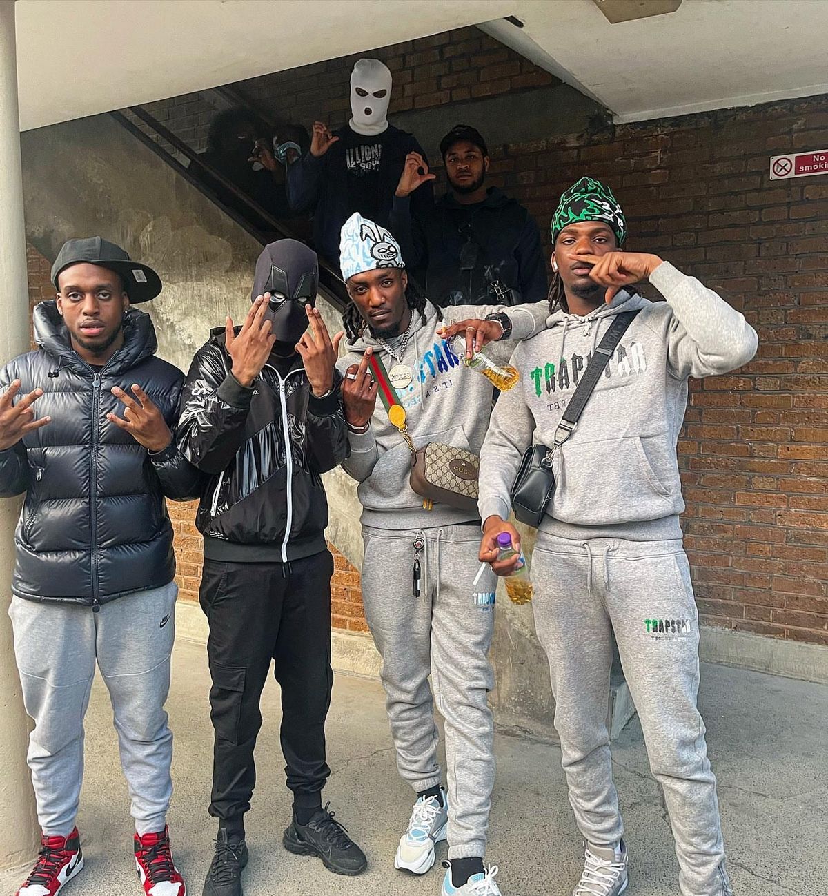 Trapstar Chenille Decoded Hoodie Tracksuit Black/Ice Flavours