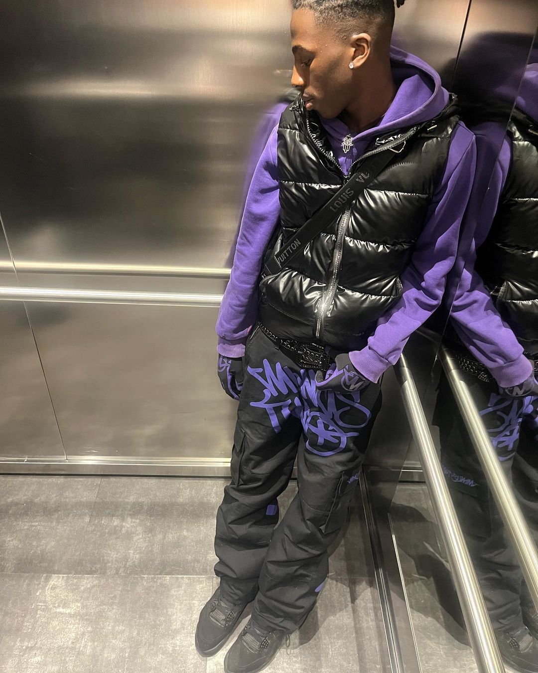 Minus Two Black Graff Cargos - (PURPLE)