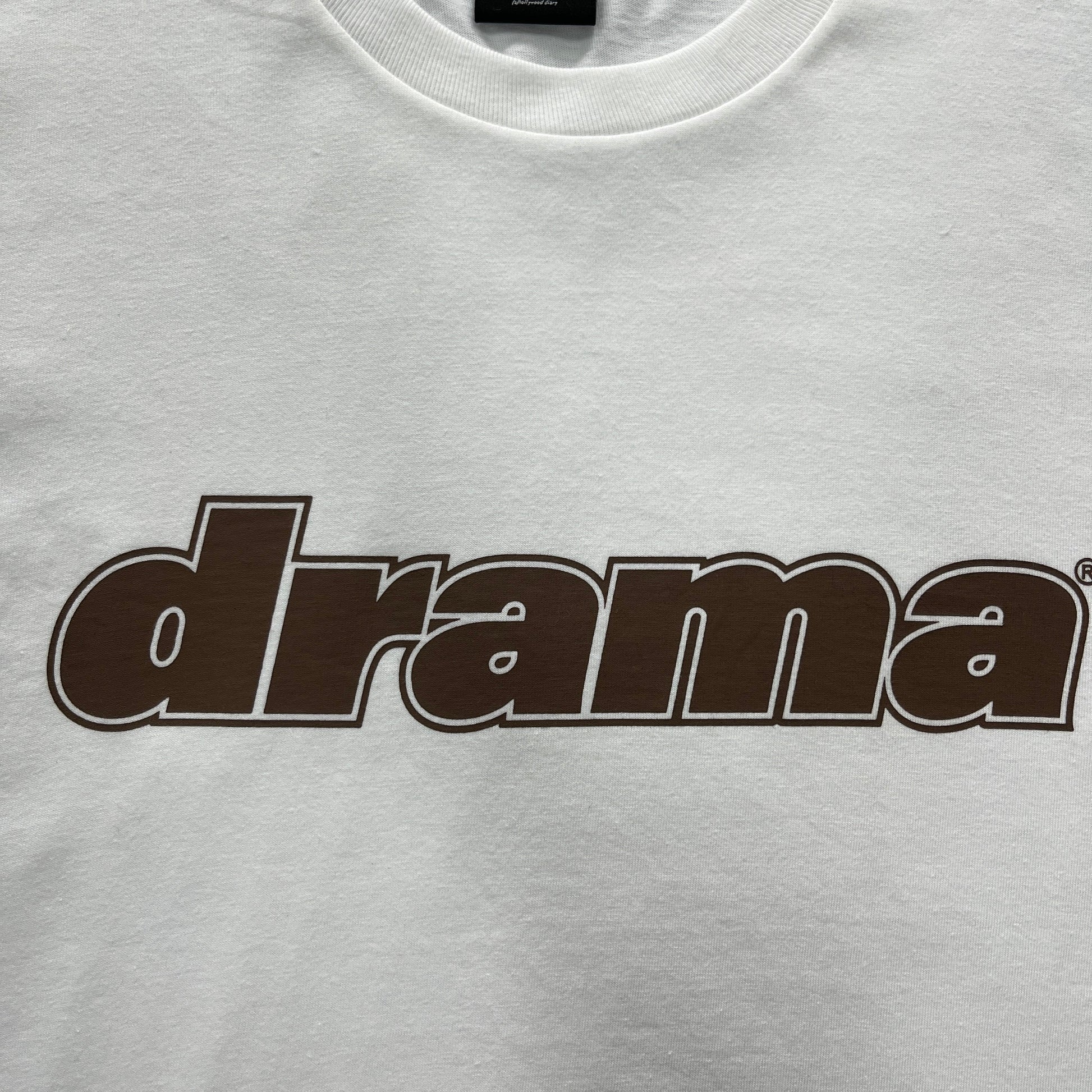 Drama Call Classic Tee White/Brown