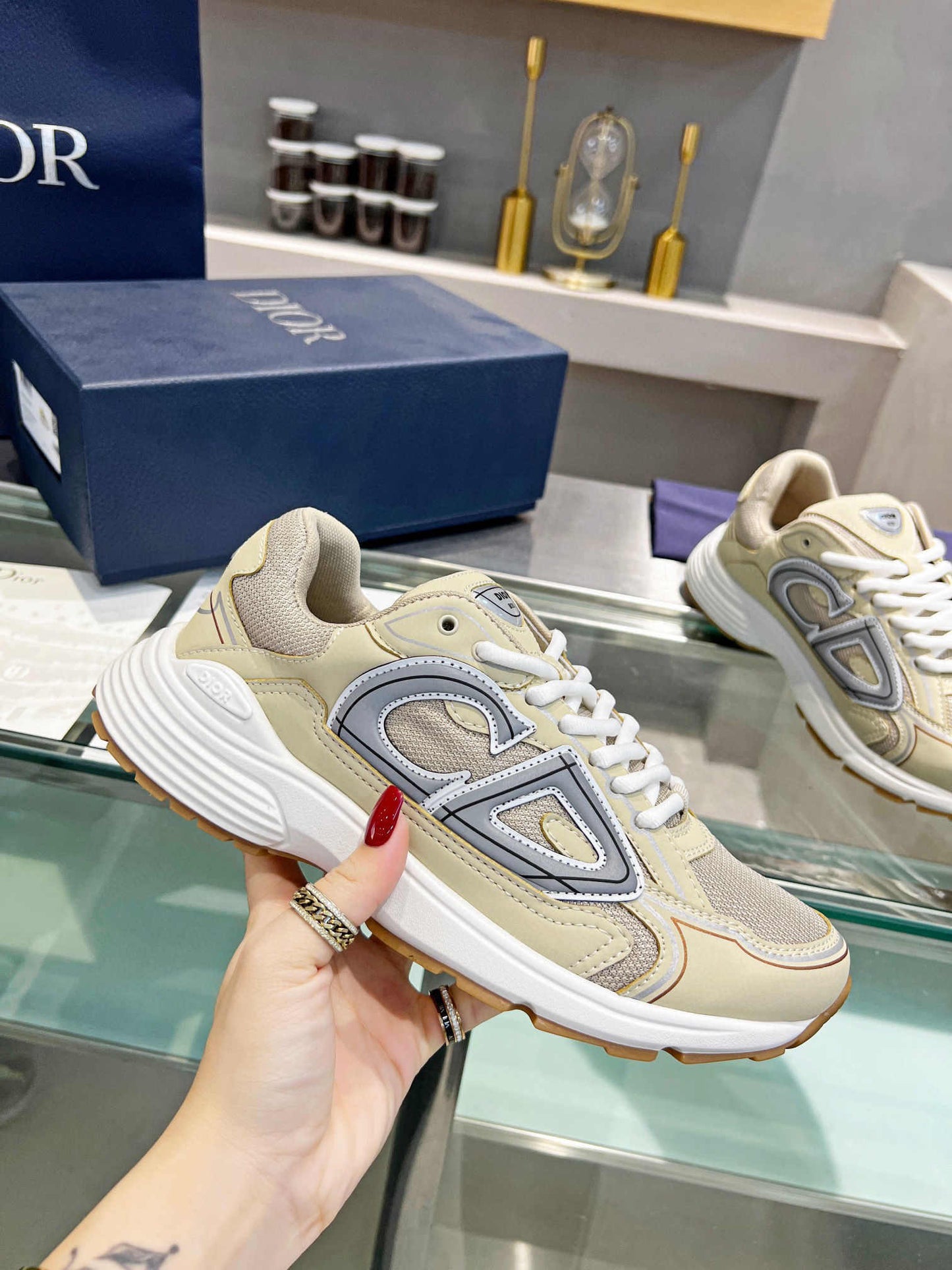 Dior B30 Cream/Grey