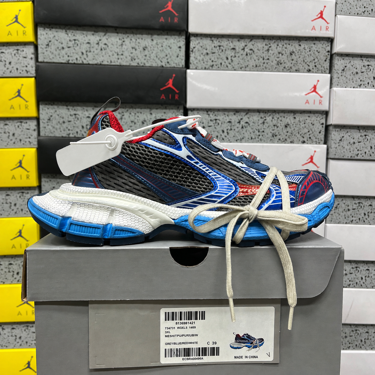 Balenciaga 3XL Blue Grey Red