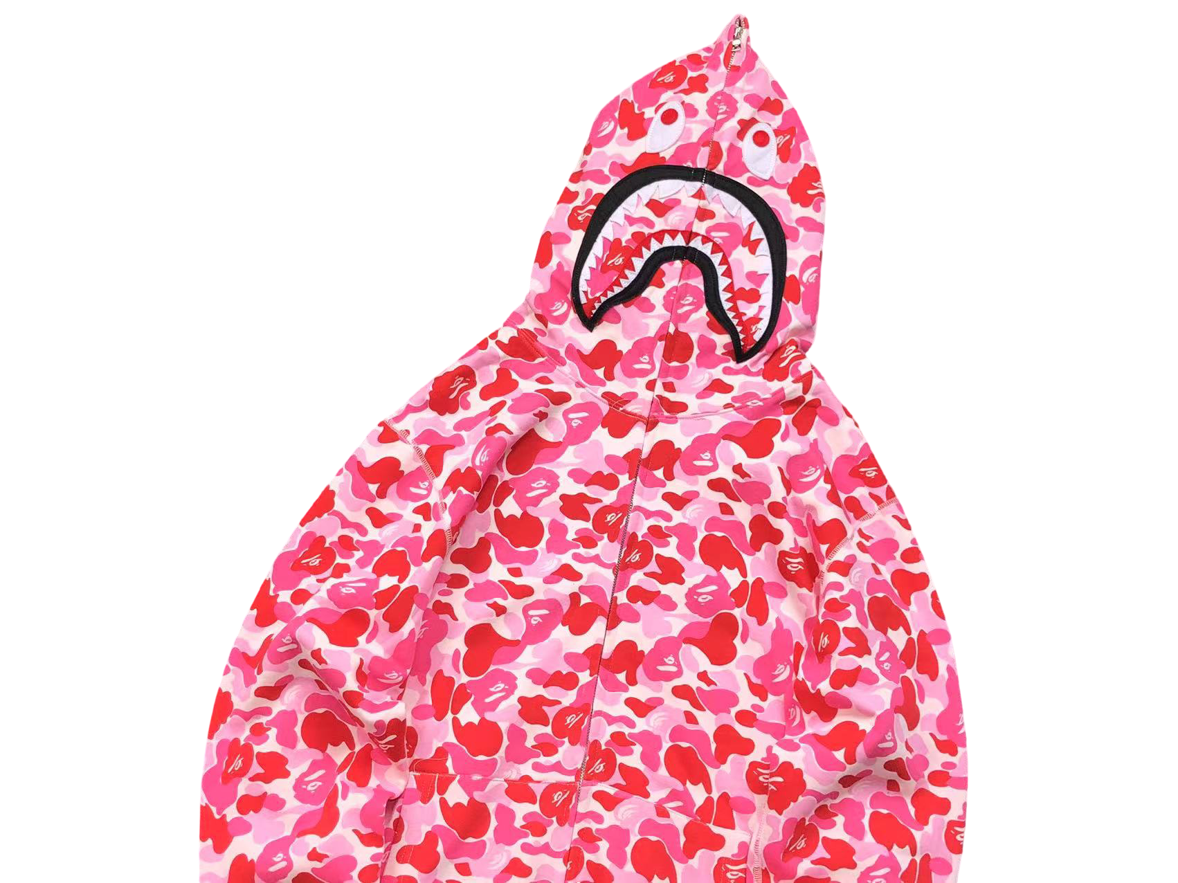 BAPE ABC Camo Shark Full Zip Hoodie Pink