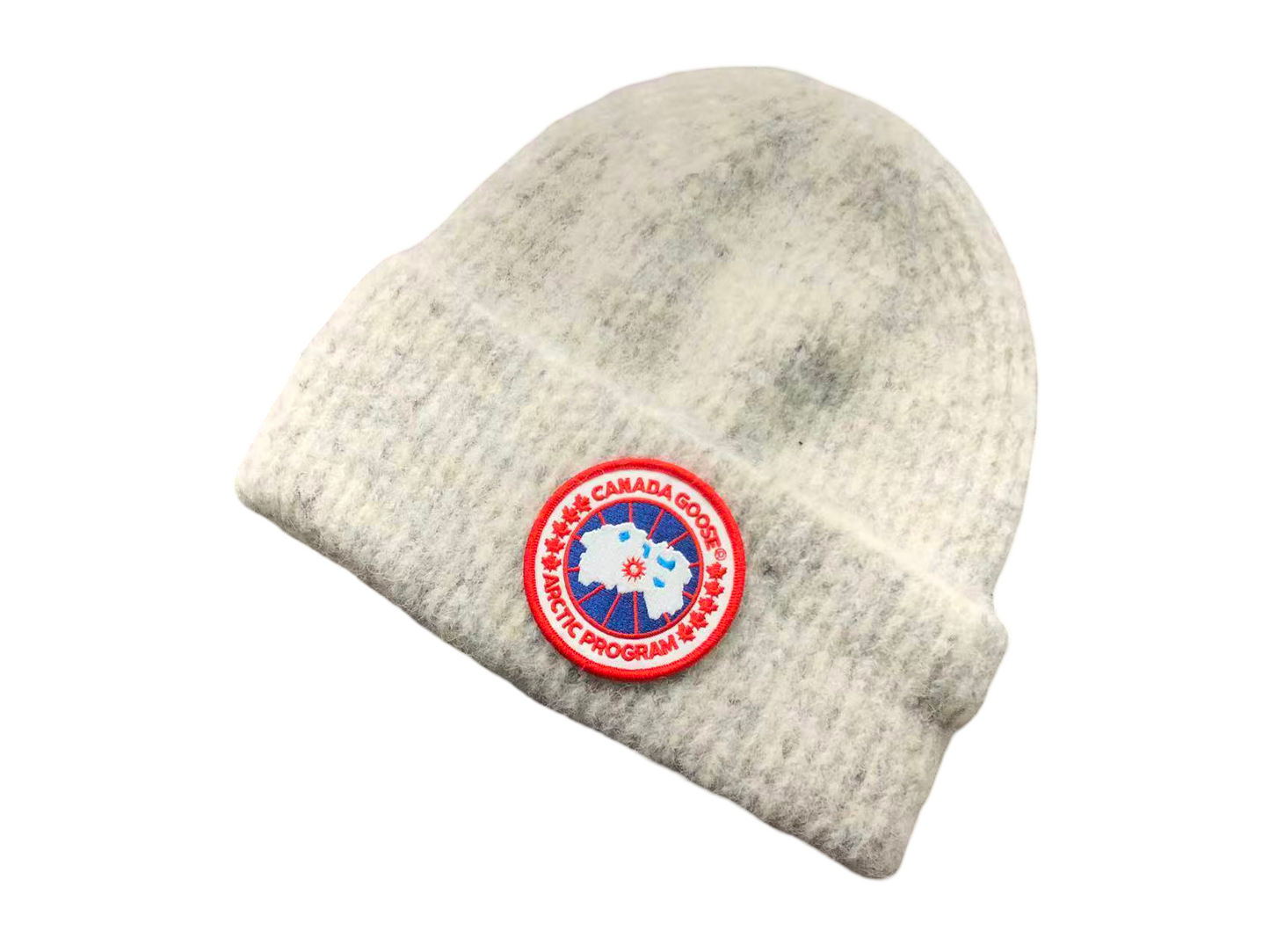 Canada Goose Pure Wool Beanie Cream White