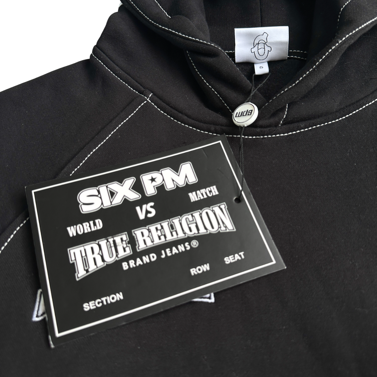 6PM Horseshoe Hoodie Black
