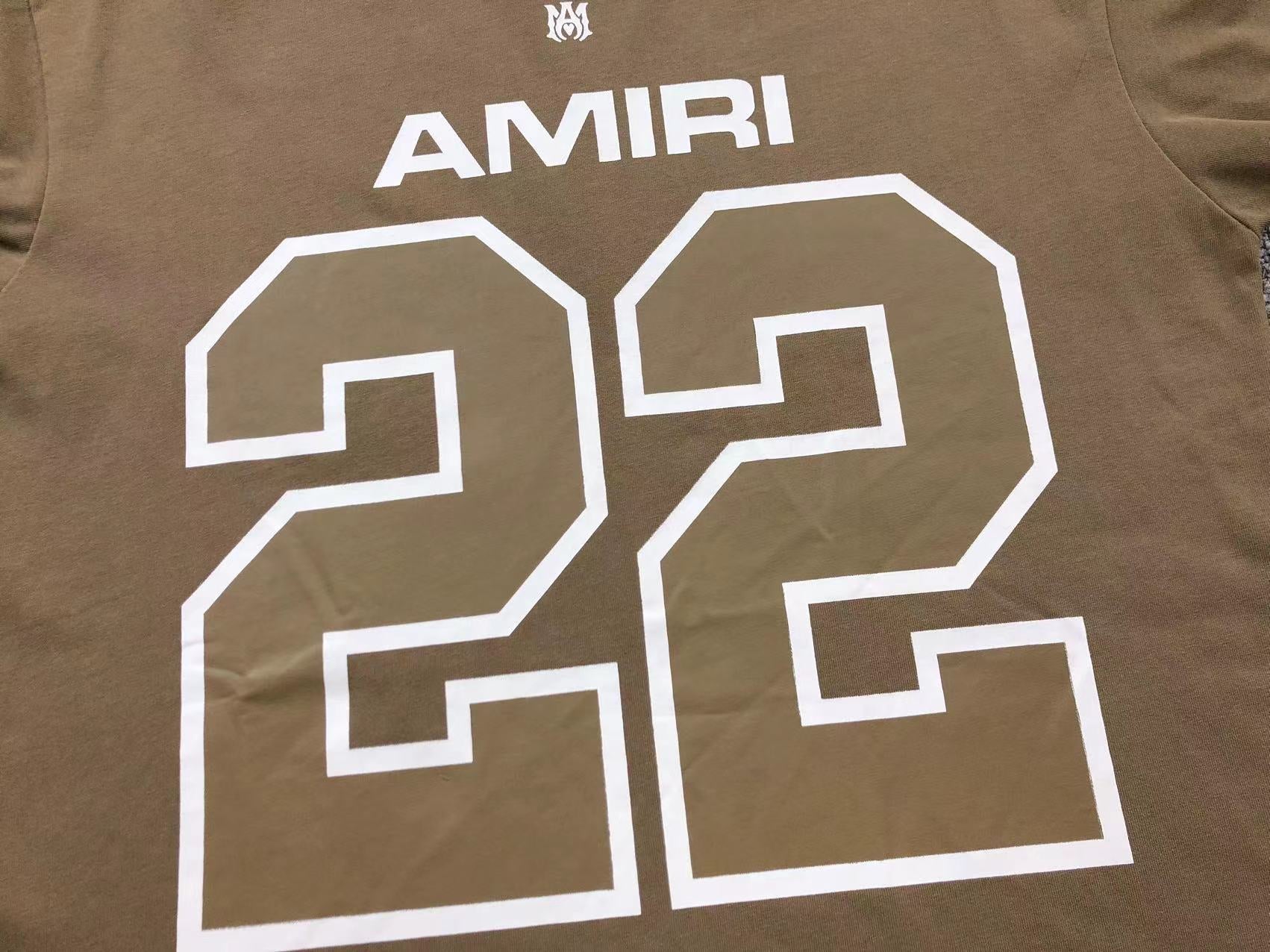 AMIRI Football 22 Tee Brown
