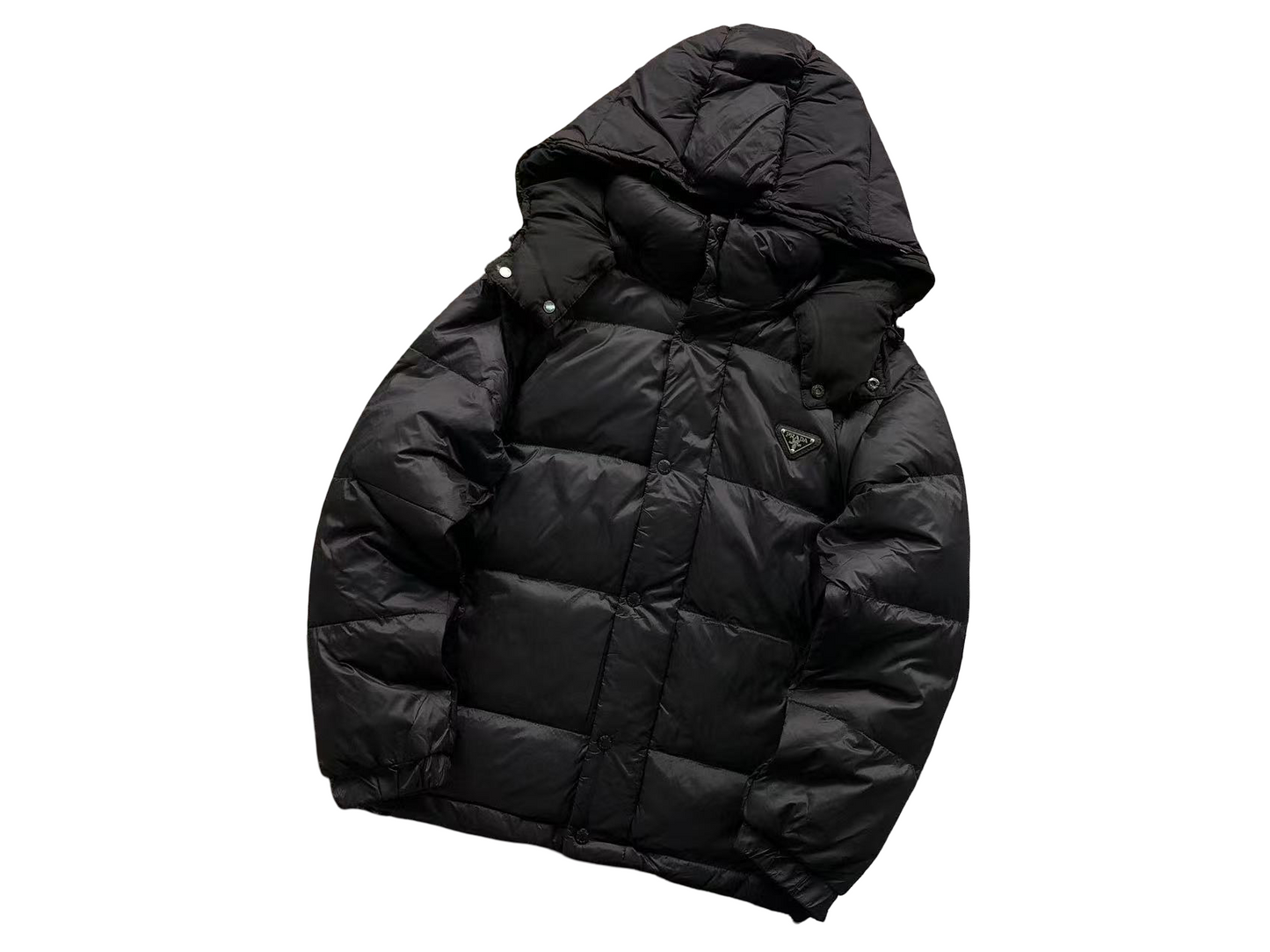 Prada Nylon Detachable Down Jacket Black