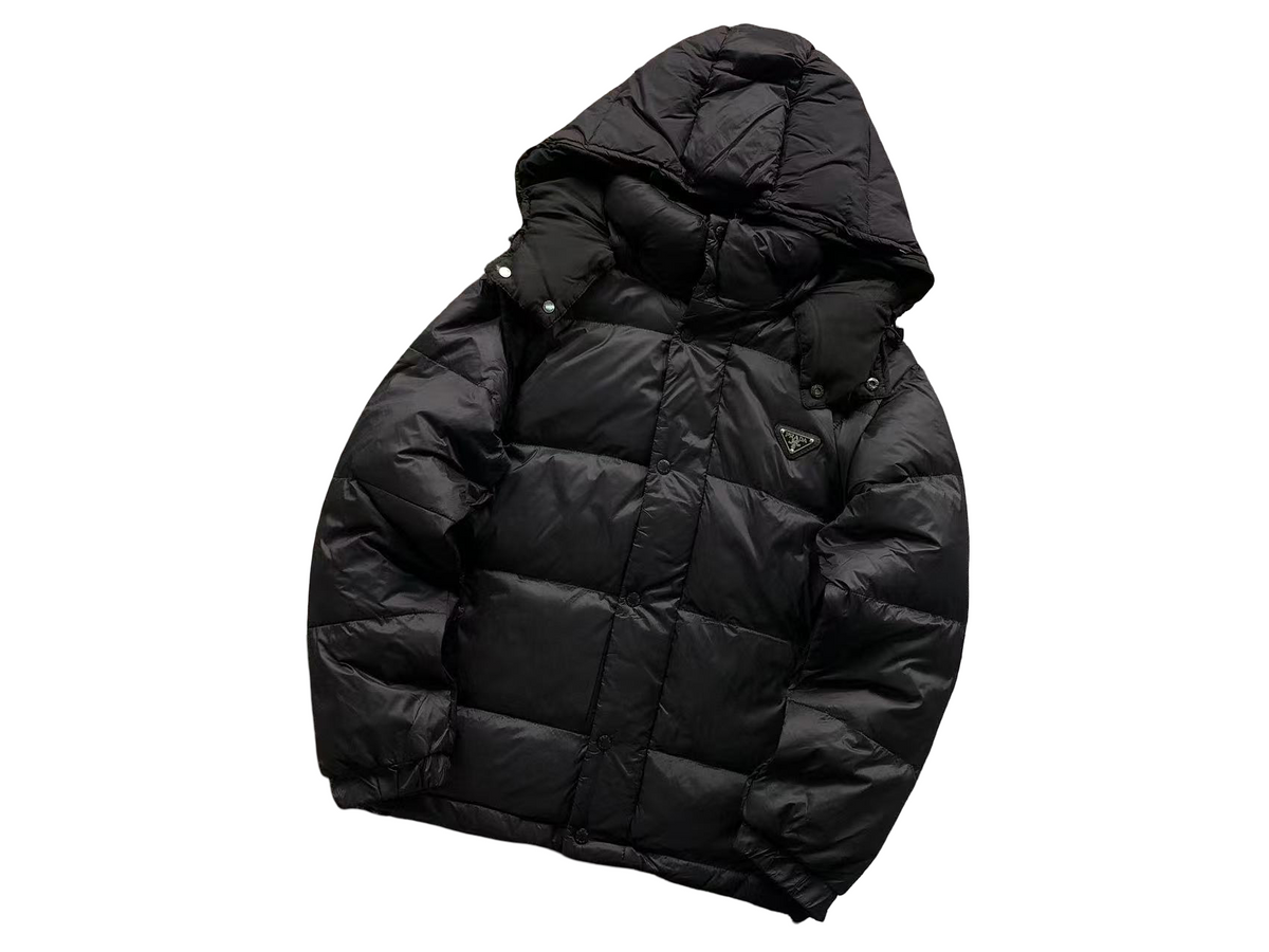 Prada Nylon Detachable Down Jacket Black