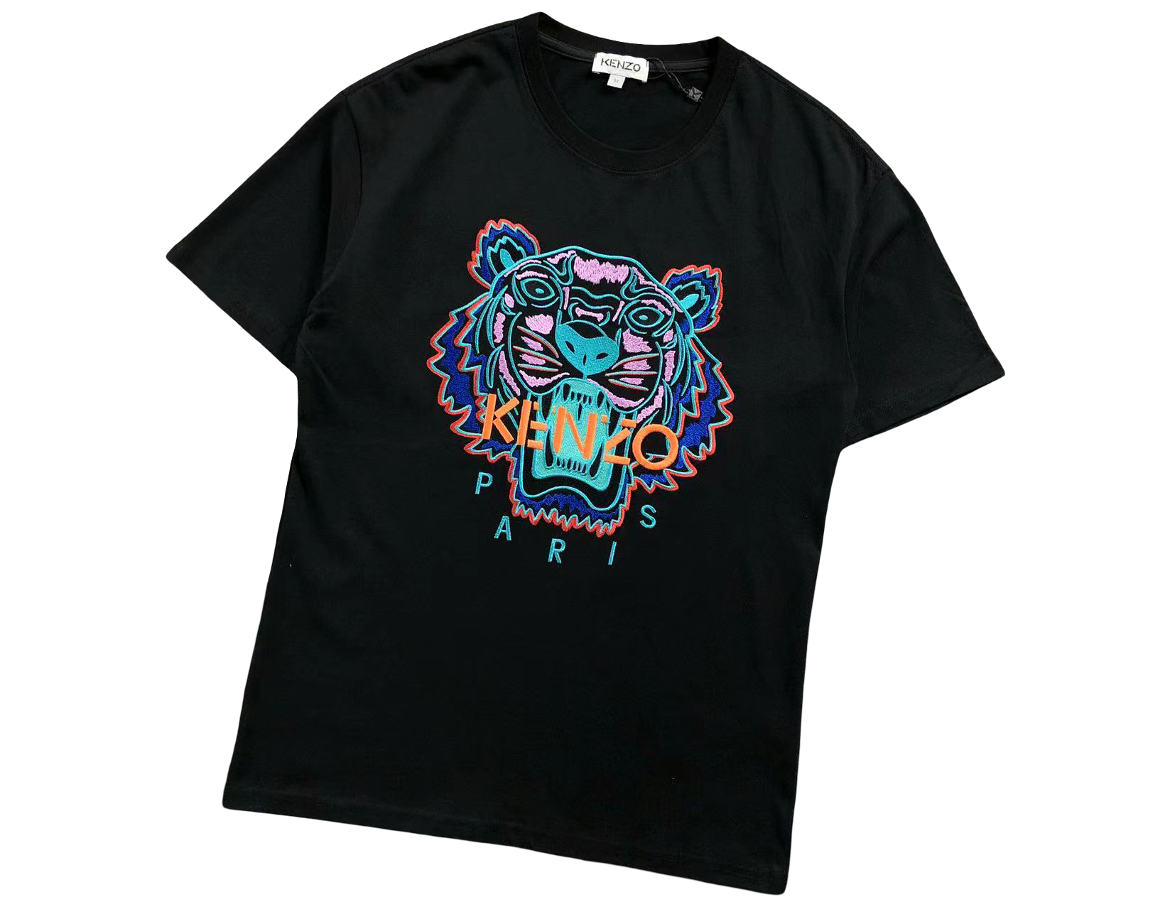 KENZO Tiger Tee Black/Orange/Cyan