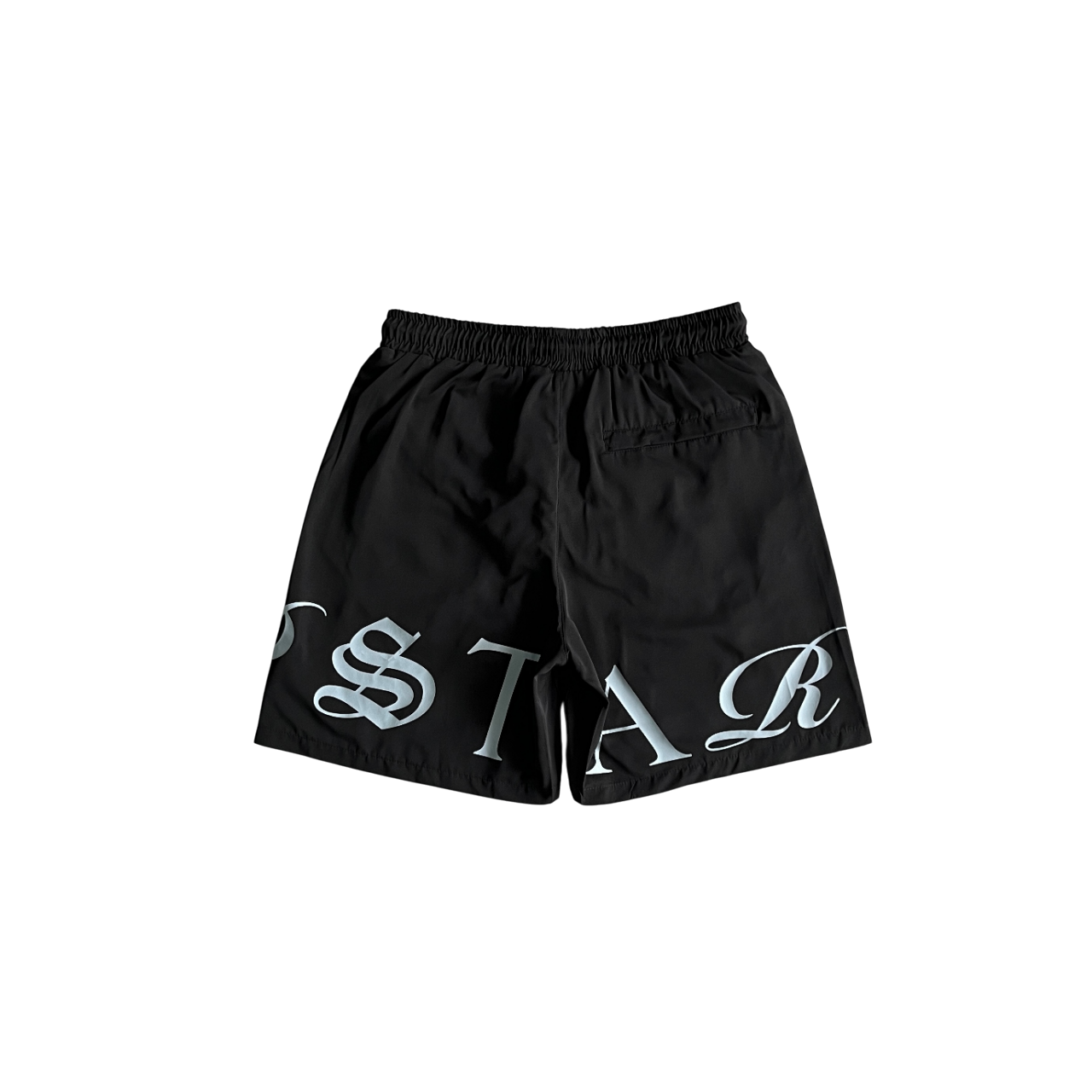 Trapstar Script Swimming Short Black/Niagara Mist