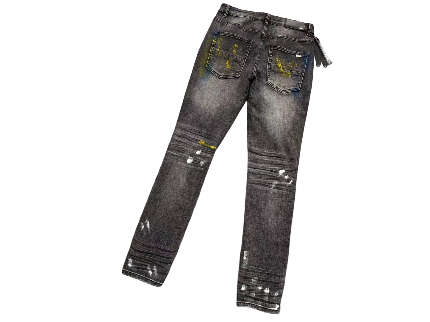 AMIRI Multi Paint Splatter Jeans Light Black