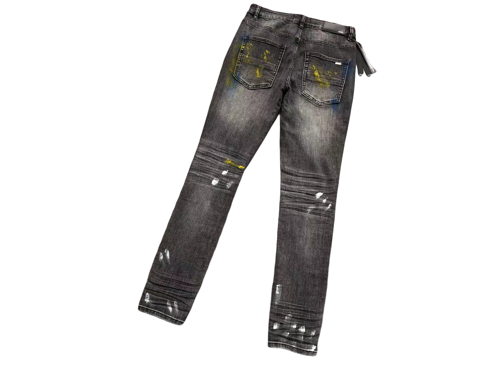 AMIRI Multi Paint Splatter Jeans Light Black