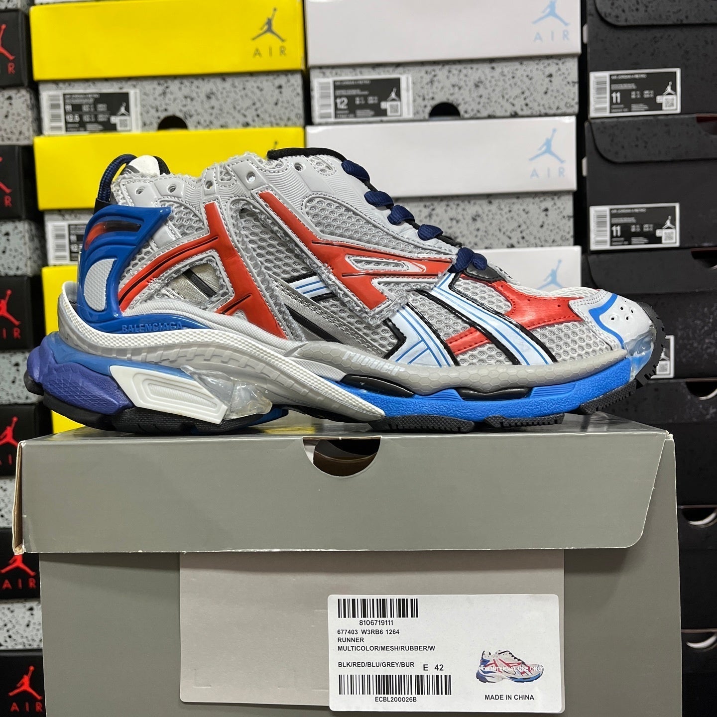 Balenciaga Runner 7.0 Blue Volcano Red Grey