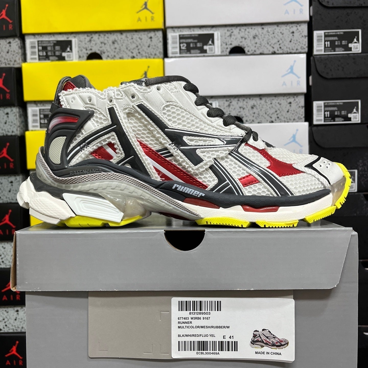 Balenciaga Runner 7.0 White Red Black