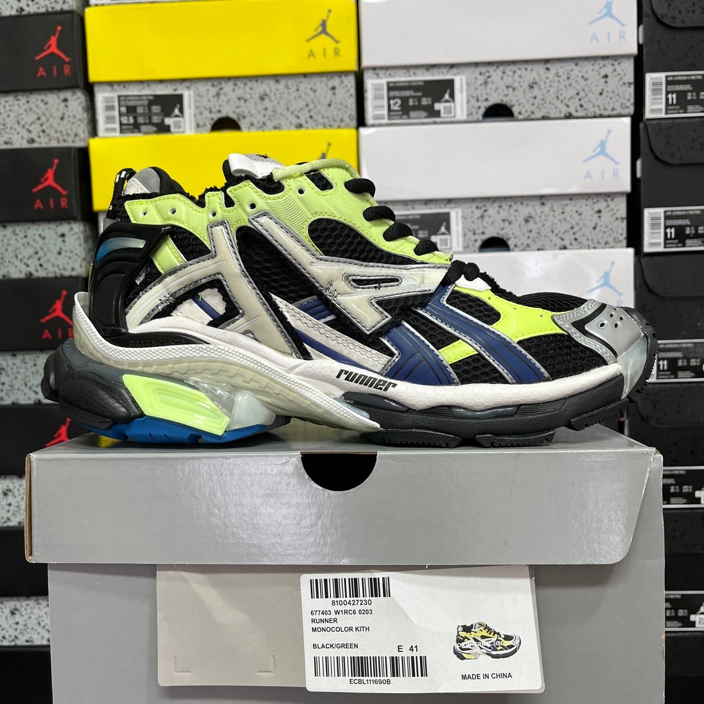 Balenciaga Runner 7.0 Black Green Navy