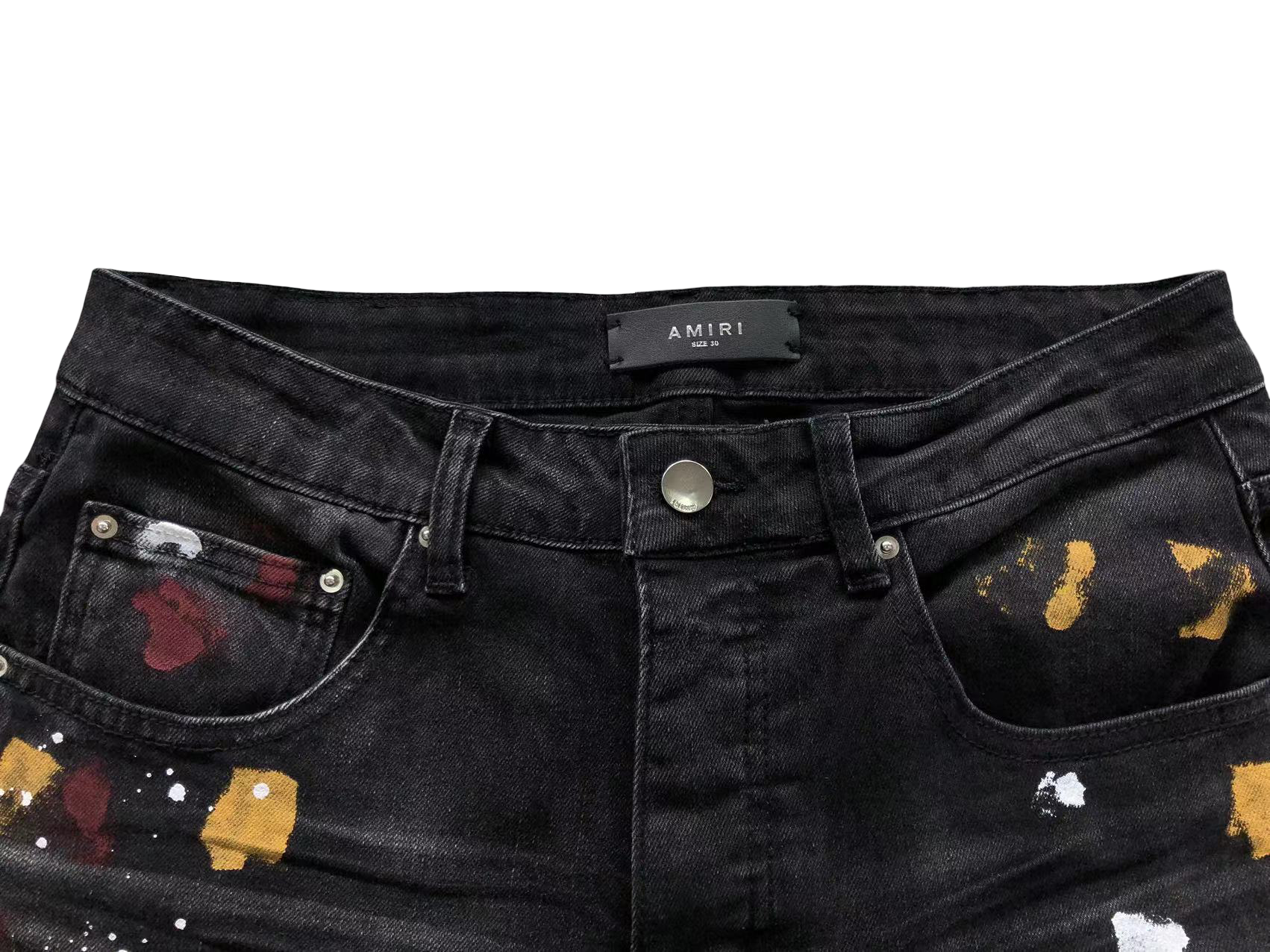 AMIRI Paint Splatter Jeans Black