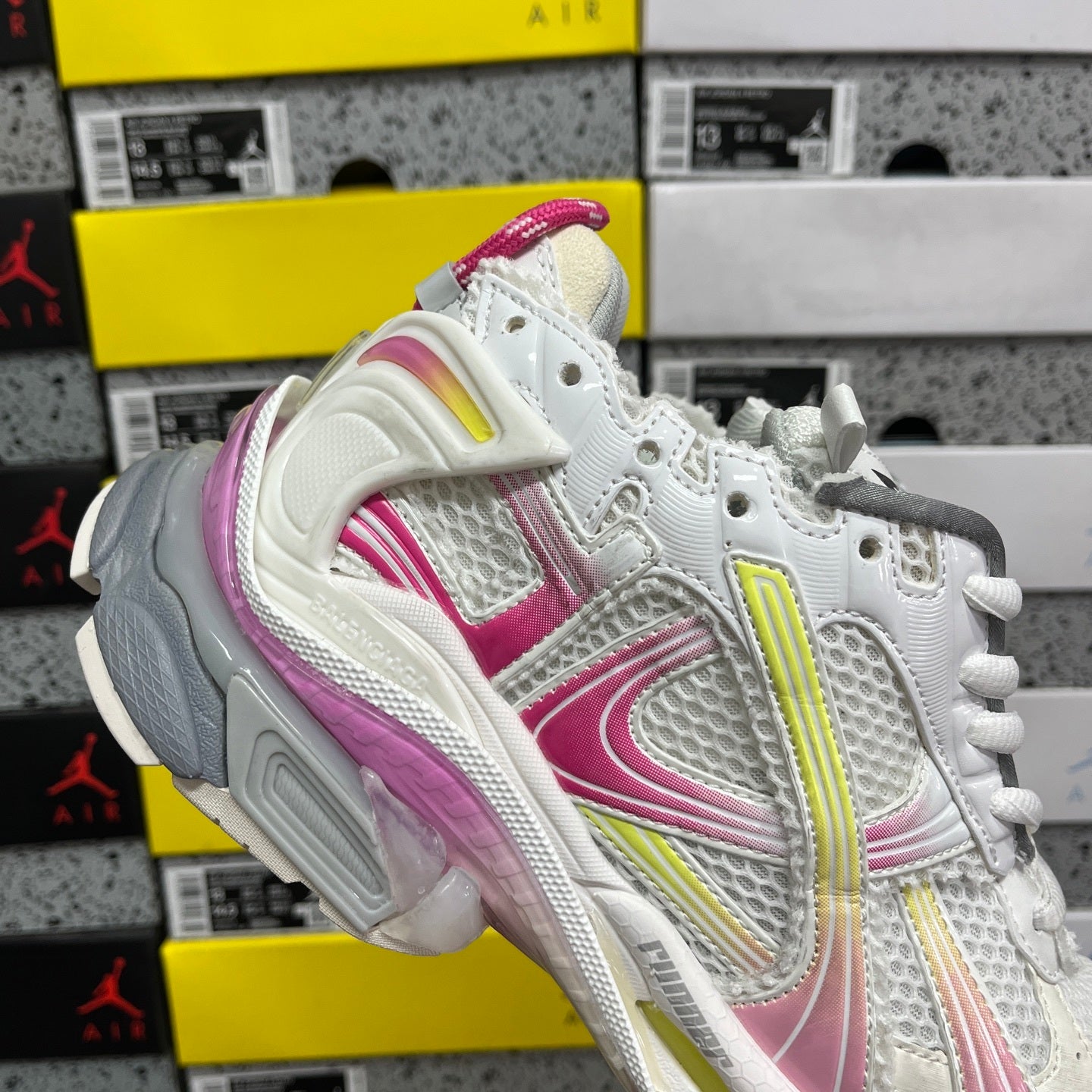 Balenciaga Runner 7.5 White Pink Yellow