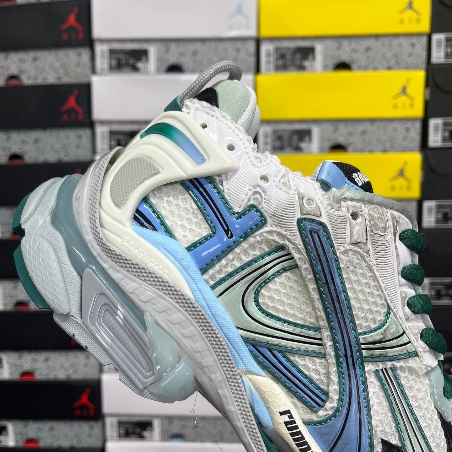 Balenciaga Runner 7.5 Teal White Blue