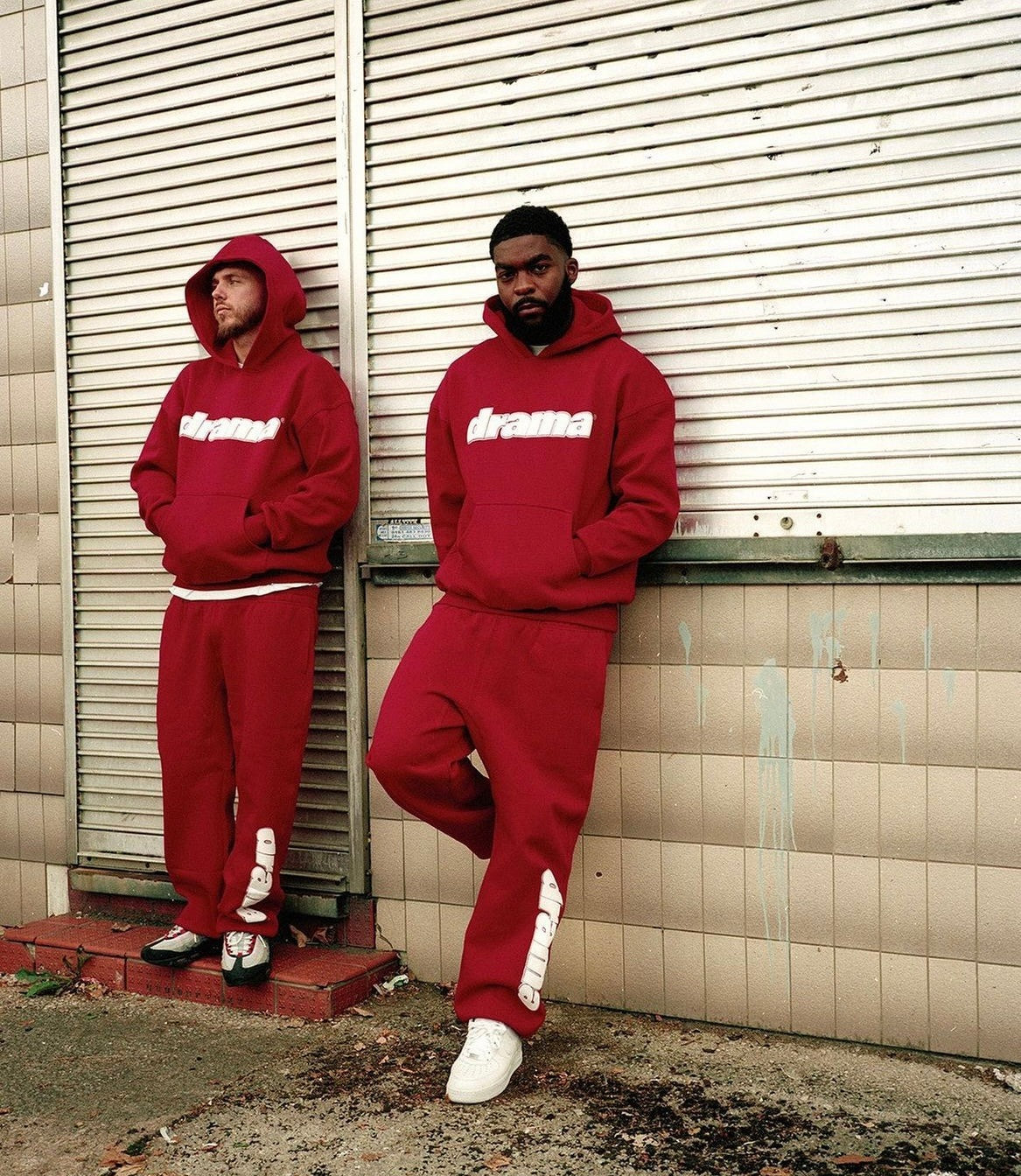 Drama Call Foam Hoodie Red/White