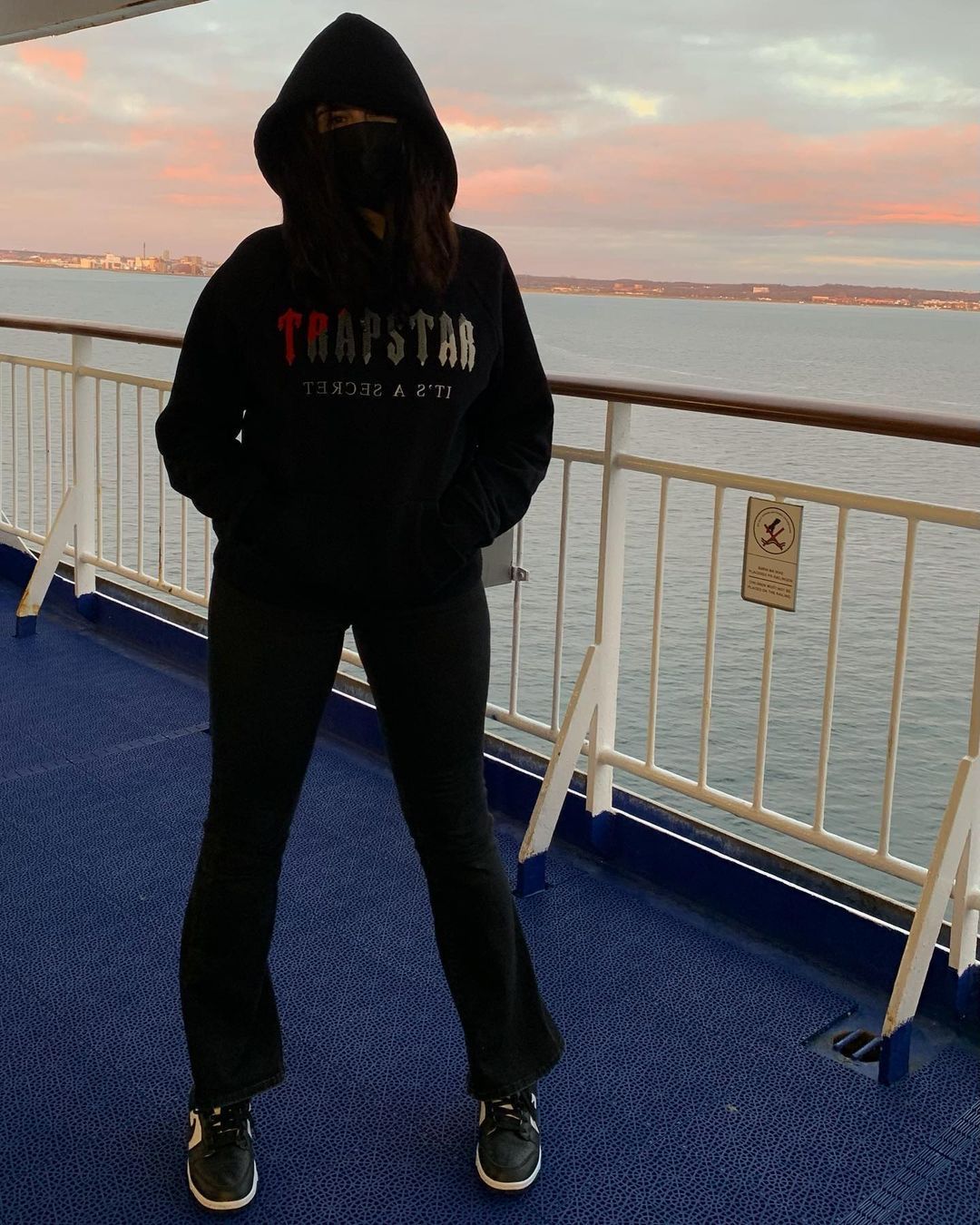 Trapstar Chenille Decoded Hoodie Tracksuit Black/Red