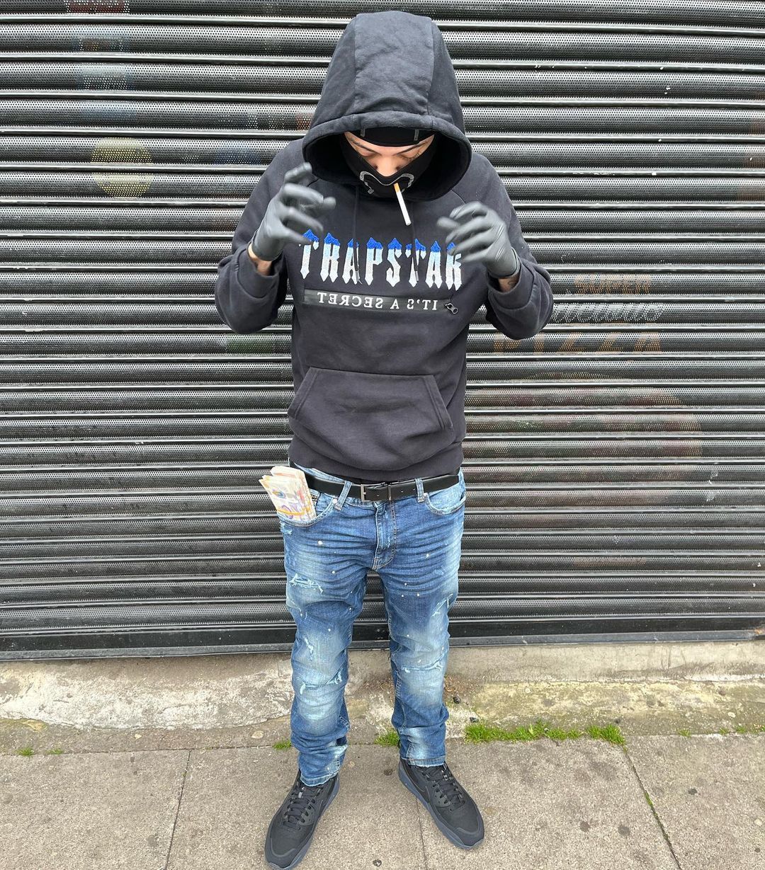 Trapstar Chenille Decoded 2.0 Hoodie Tracksuit Black/Ice Edition