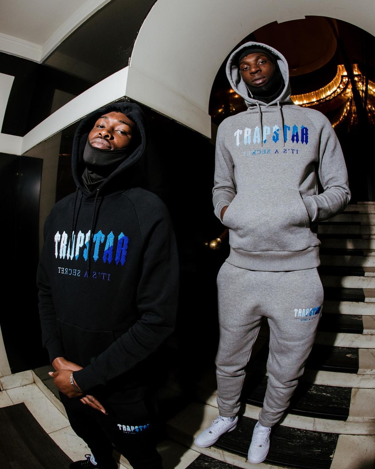 Trapstar Chenille Decoded Hoodie Tracksuit Black/Ice Flavours