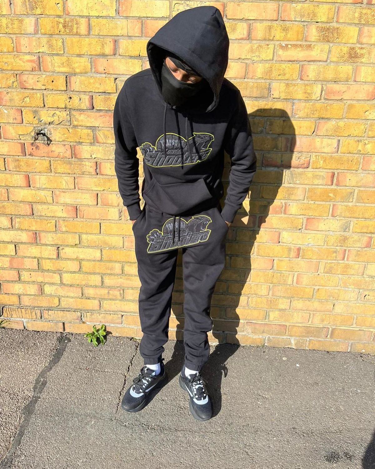 Trapstar Shooters Hoodie Tracksuit Black/Lime