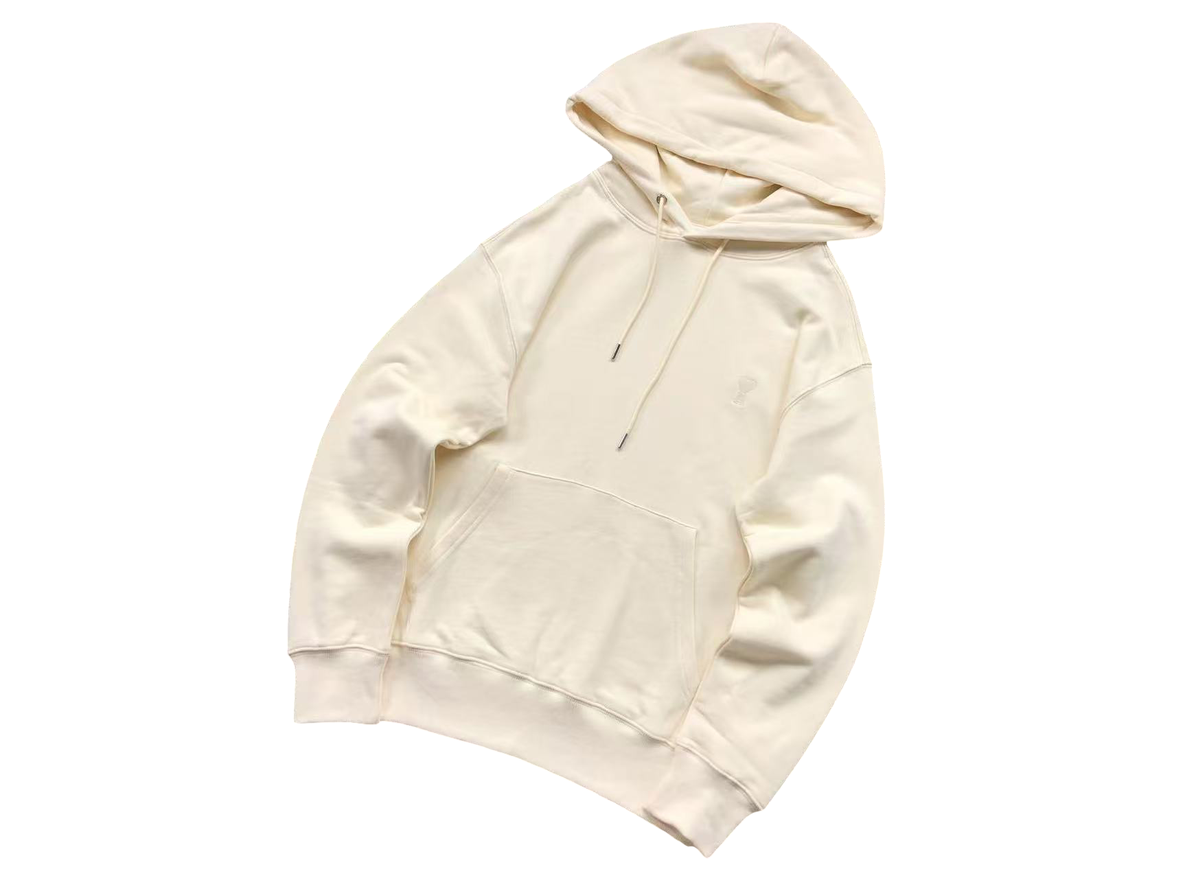 AMI Paris Classic Heart Hoodie Cream