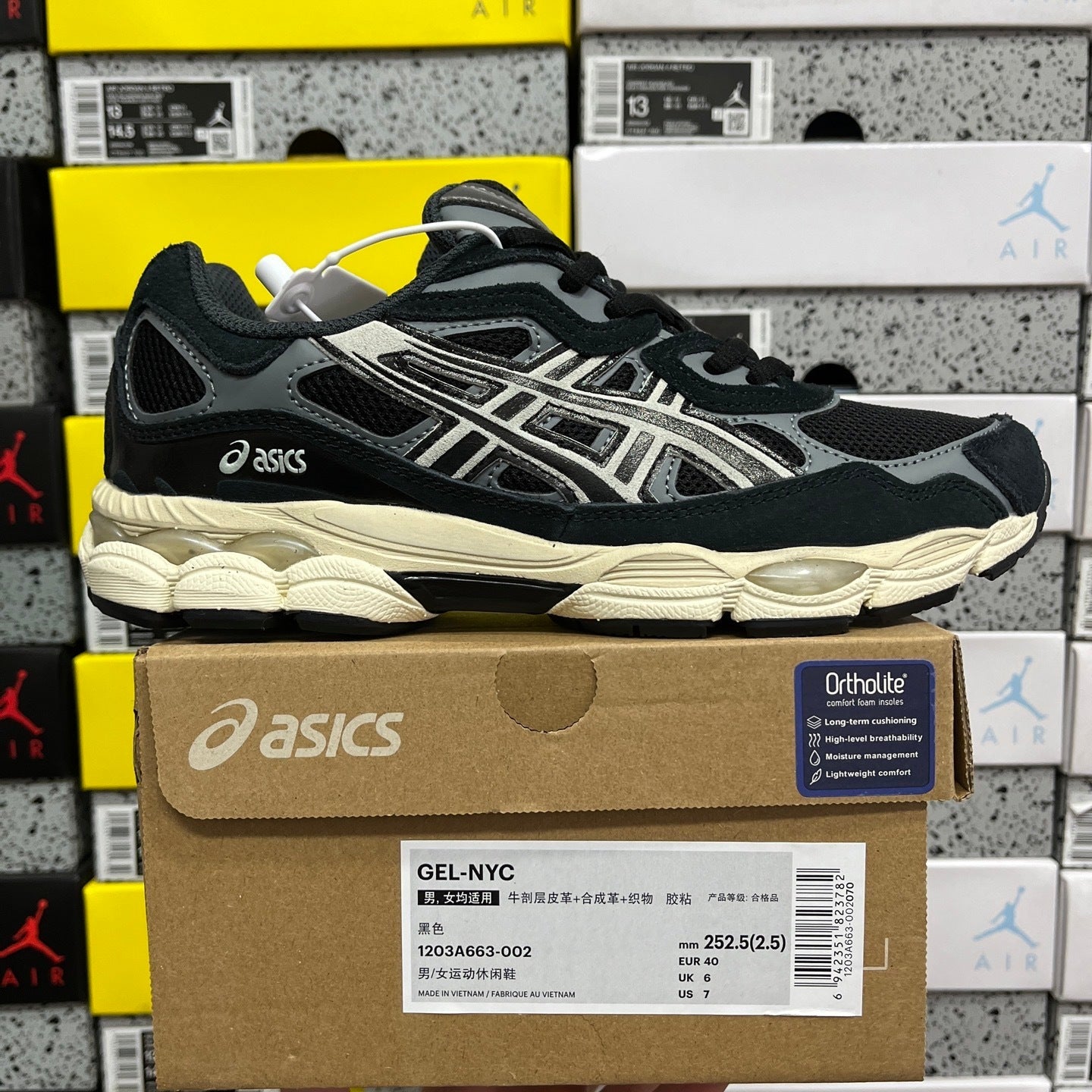 ASICS Gel-NYC Black Cream