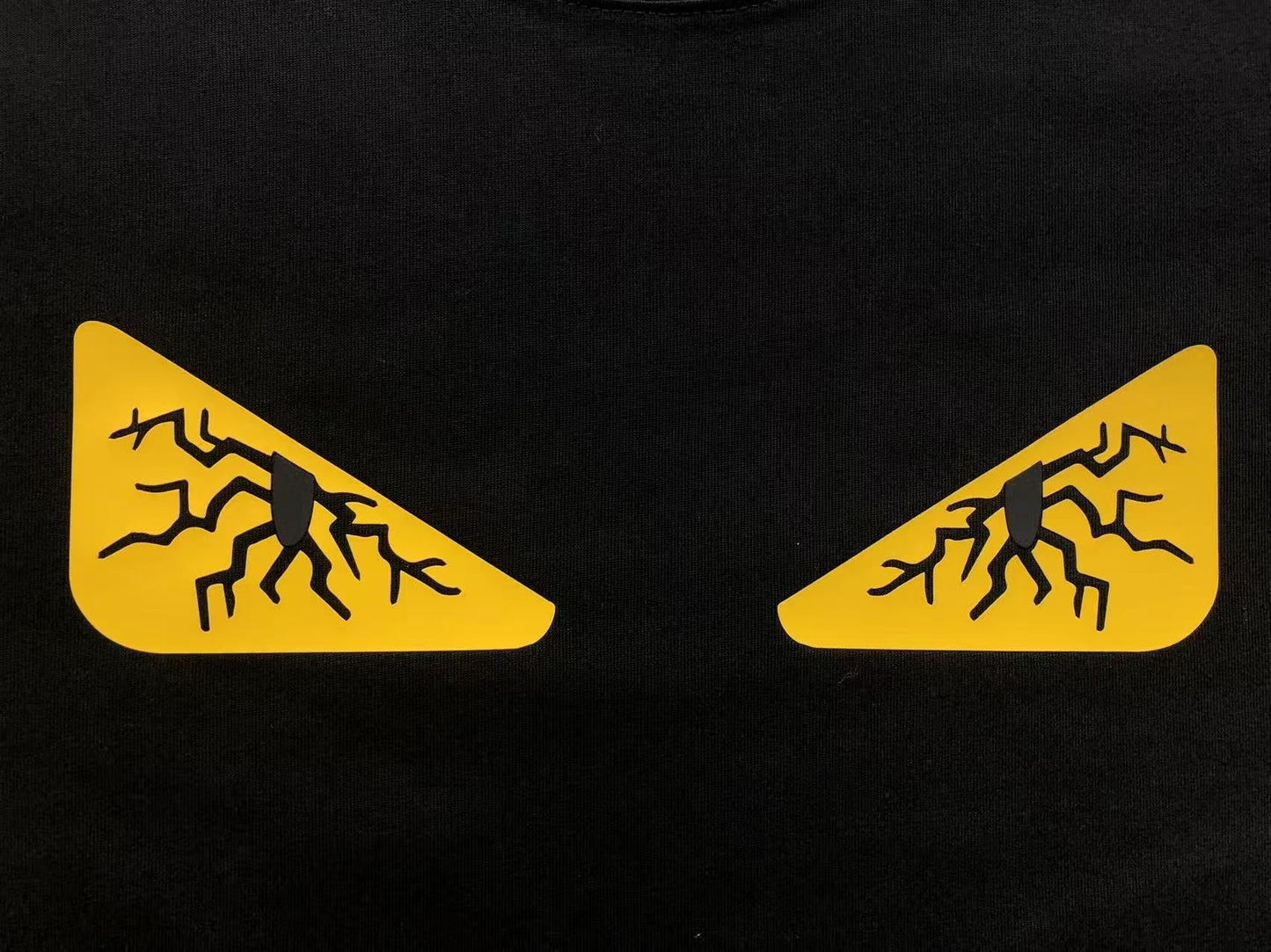 Fendi Lightning Monster Eyes Tee Black