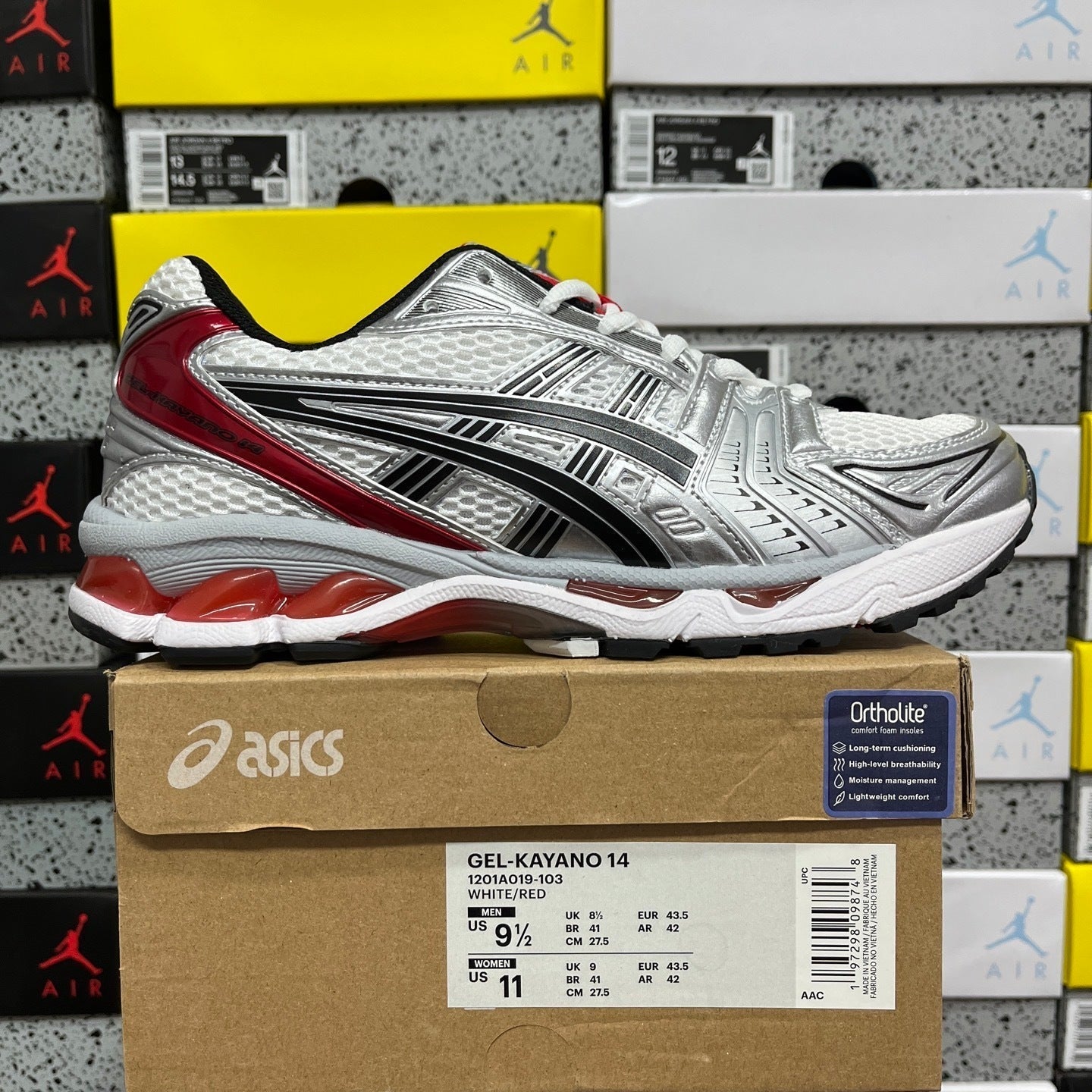 Asics Gel-Kayano 14 White Classic Red