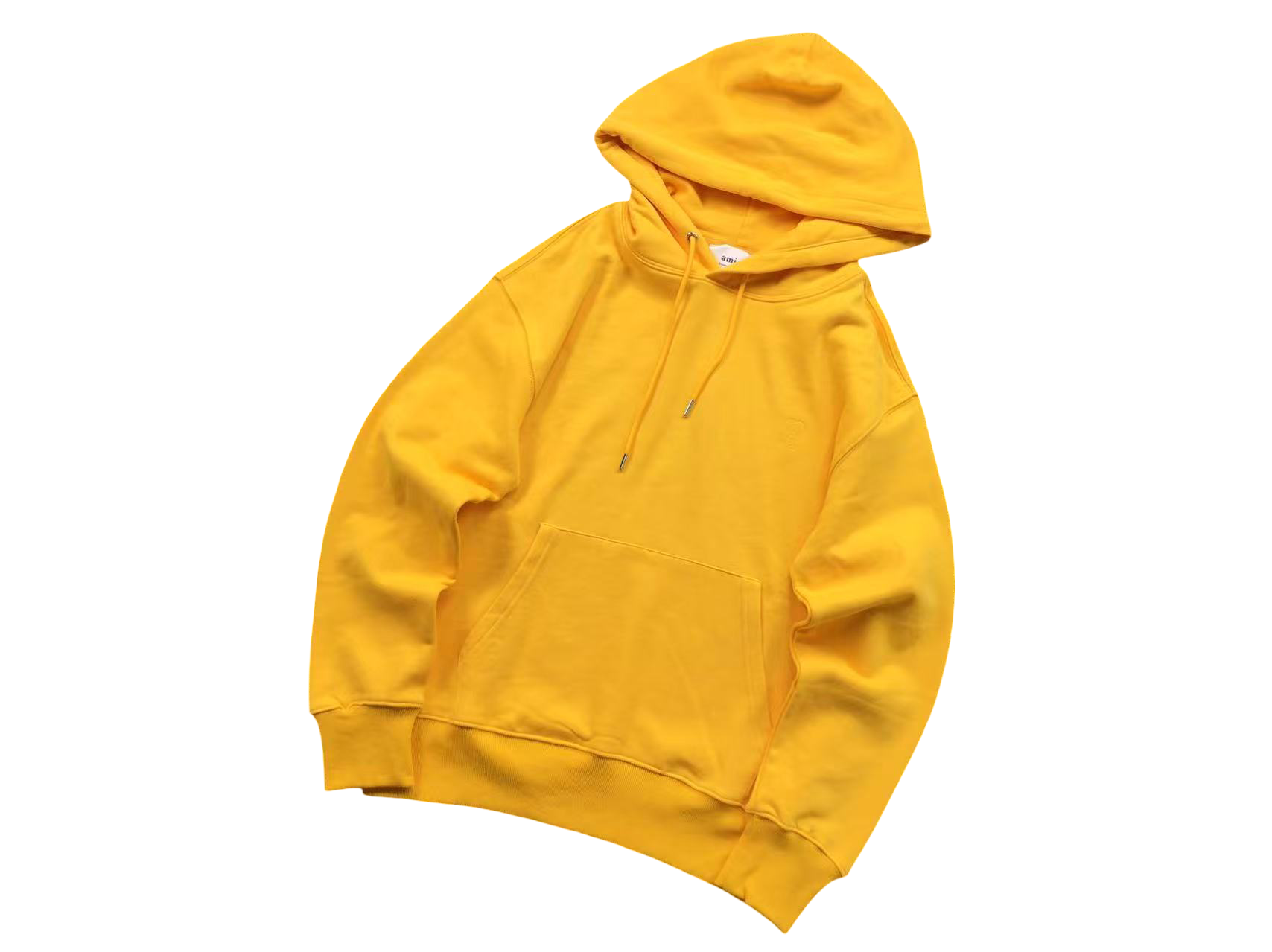 AMI Paris Classic Heart Hoodie Yellow