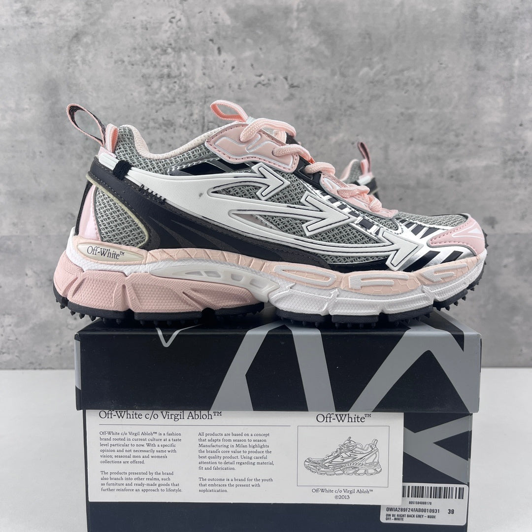 Off-White Be Right Back White Pink Grey
