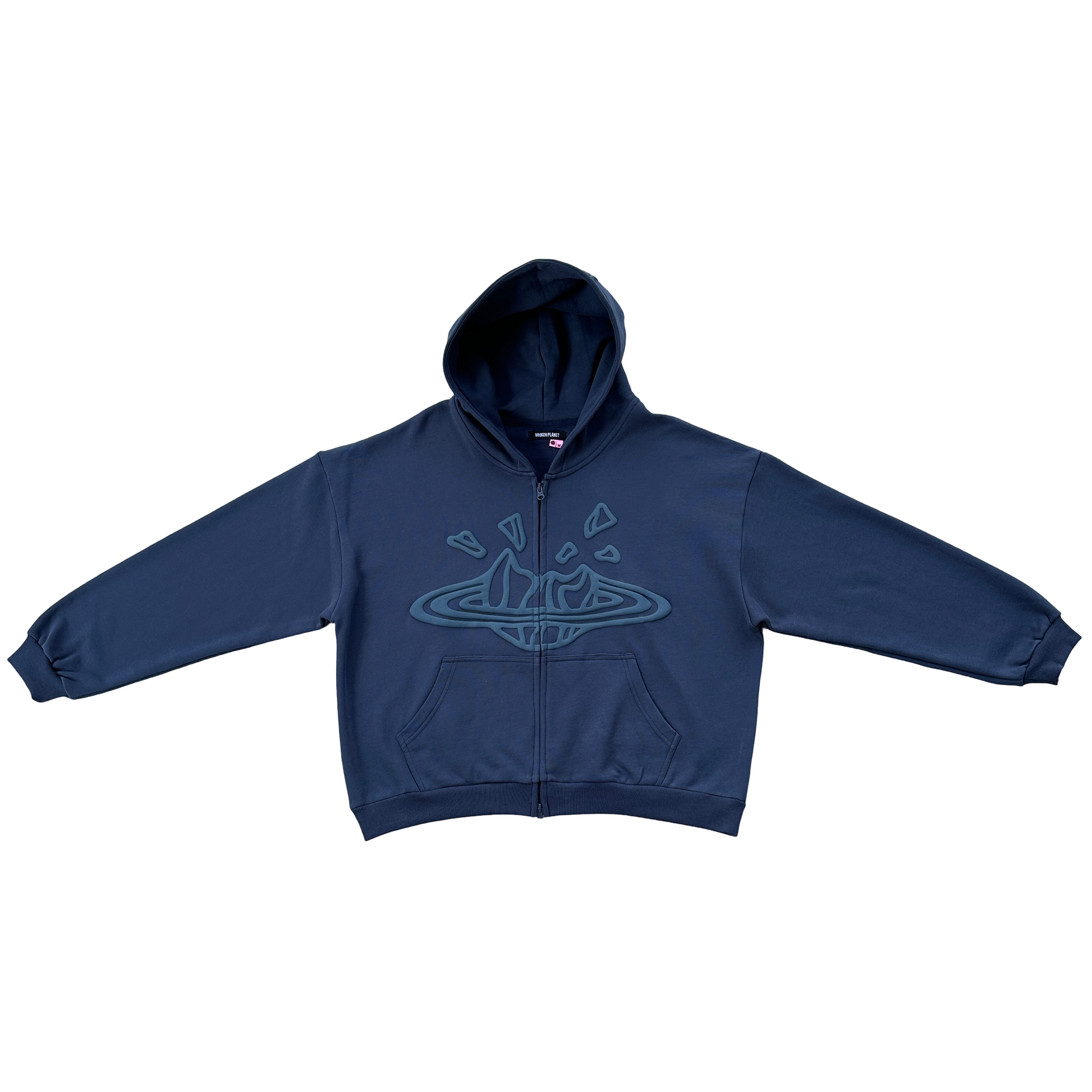 Broken Planet Classic Zip Hoodie Navy