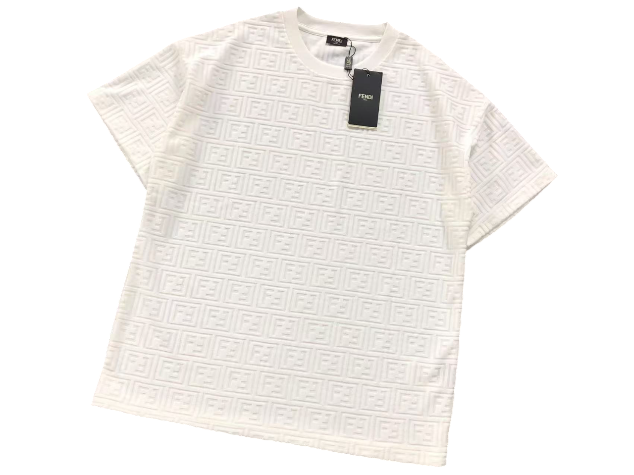 Fendi Waffle Tee White