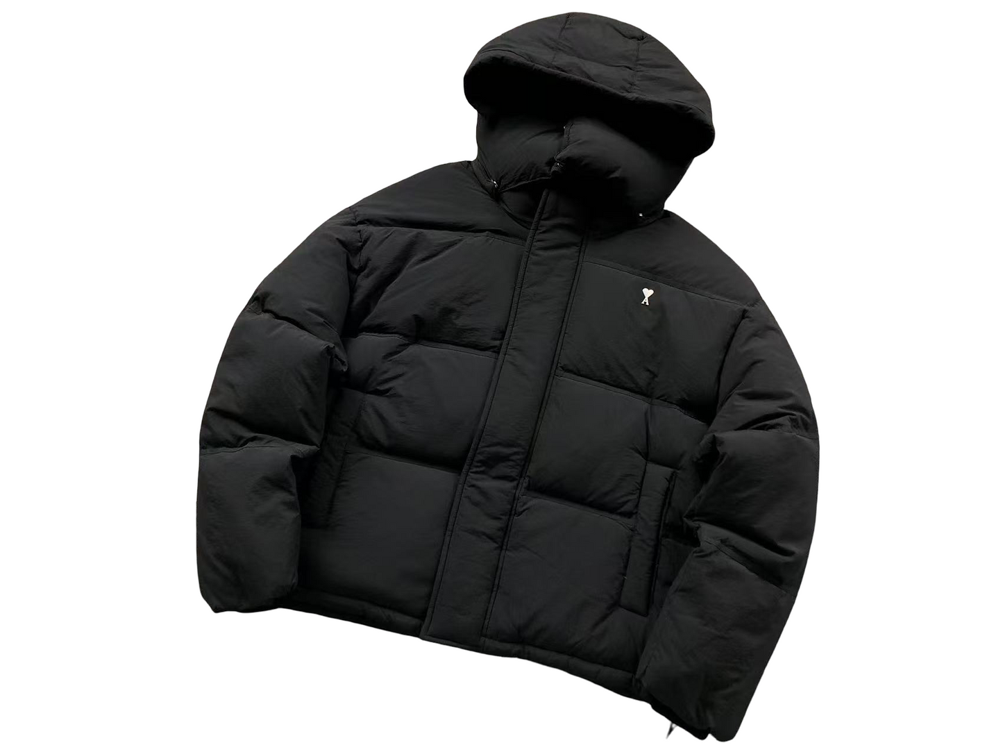 AMI Paris Heart Down Jacket Black