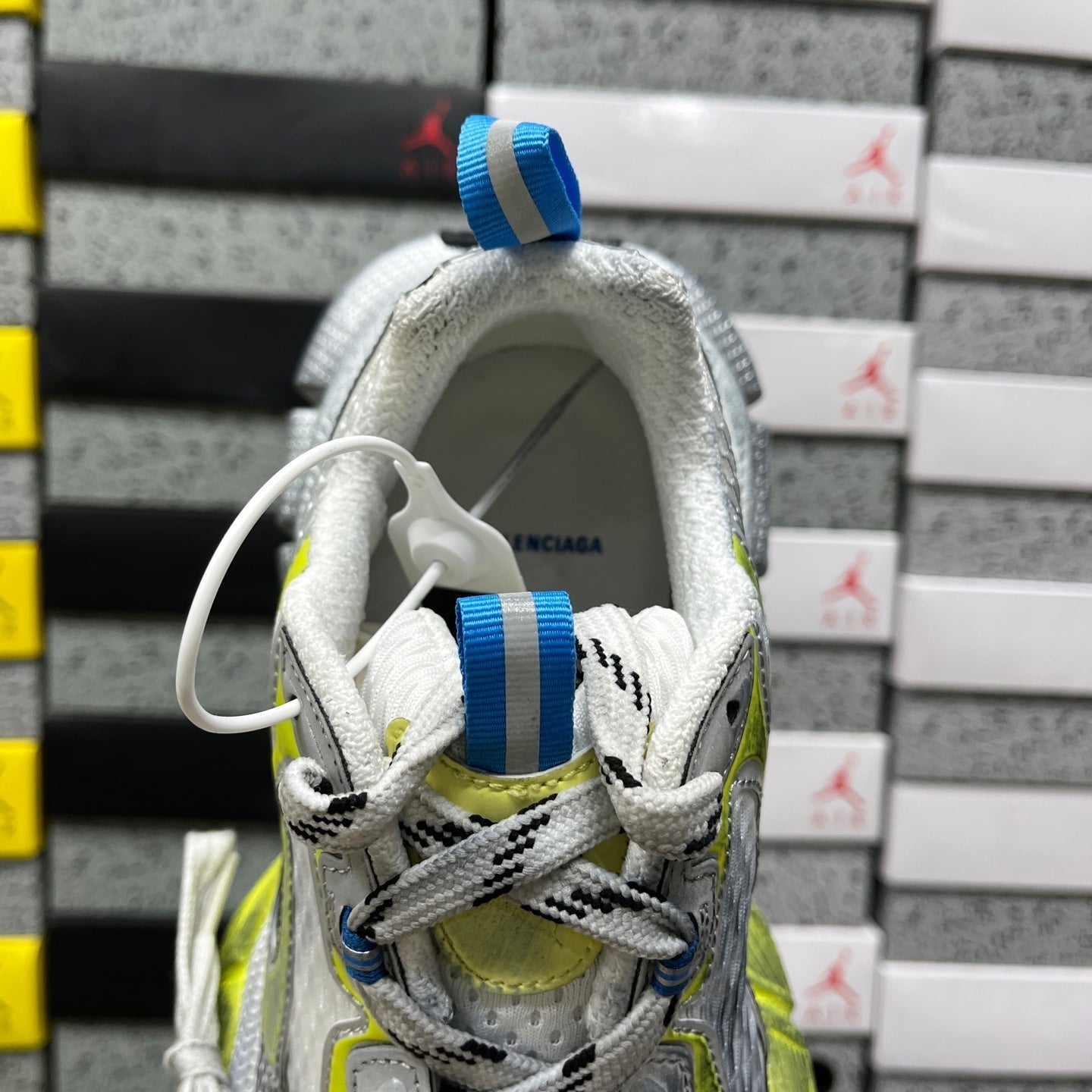 Balenciaga 3XL Grey Yellow Blue
