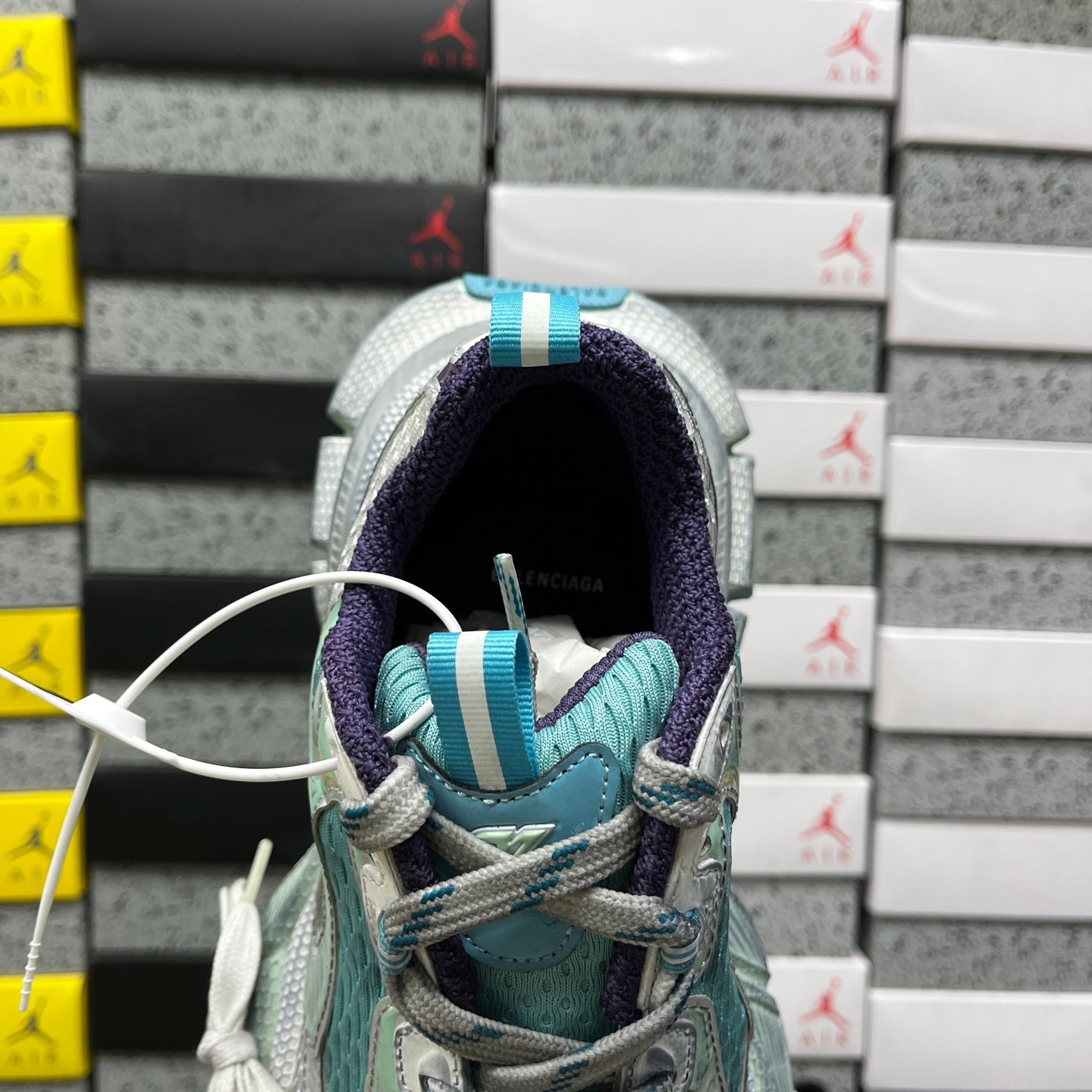 Balenciaga 3XL Teal Blue White