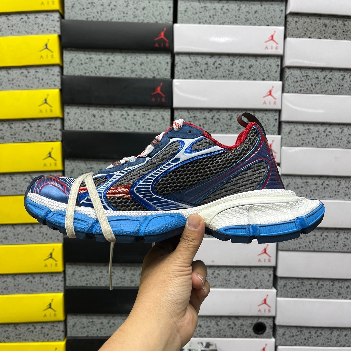 Balenciaga 3XL Blue Grey Red