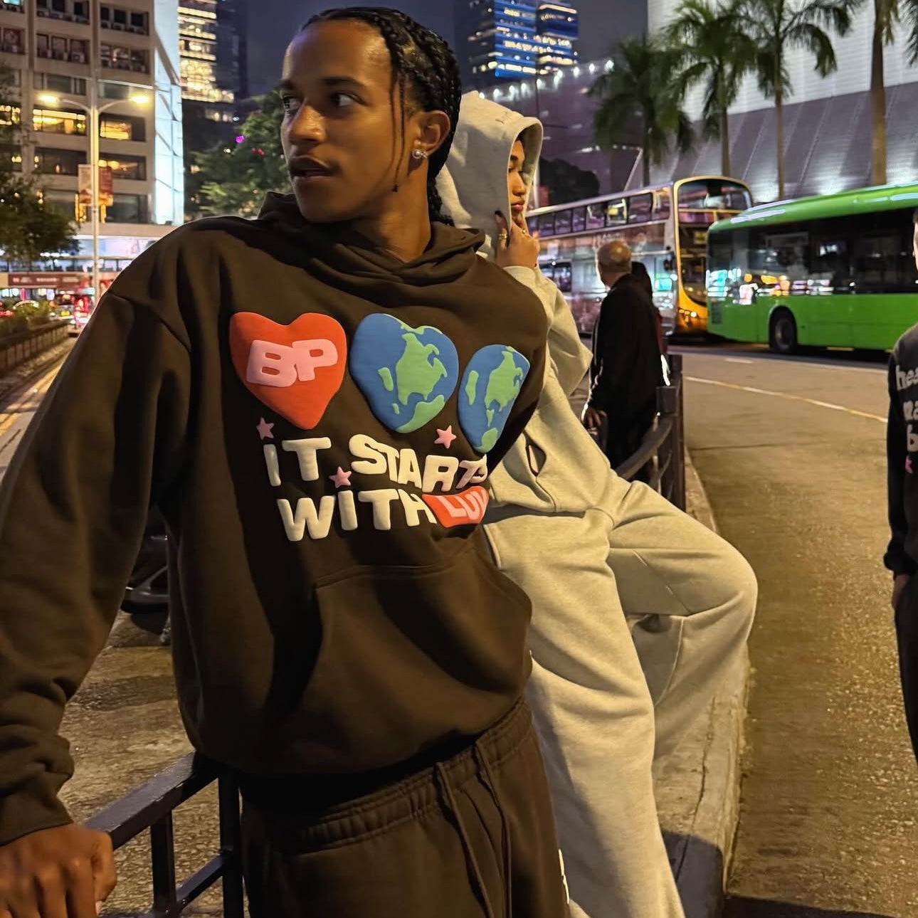 Broken Planet It Starts With Luv Hoodie Macha Brown