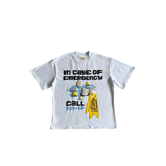 Broken Planet In Case Of Emergency Tee White