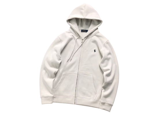 Ralph Lauren Classic Zip Hoodie Light Grey