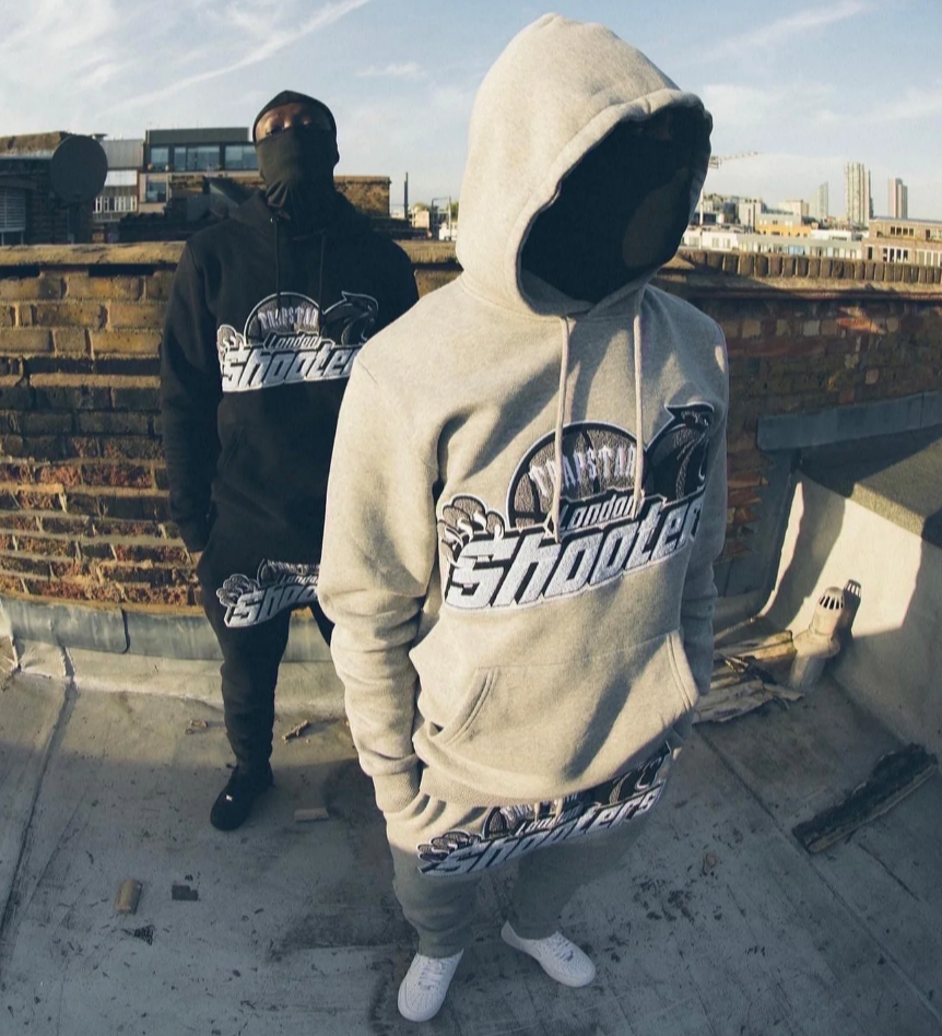 Trapstar Shooters Hoodie Tracksuit Black/Skyblue