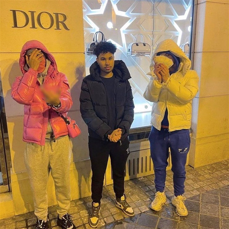 Trapstar Irongate Detachable Hooded Puffer Jacket Cream