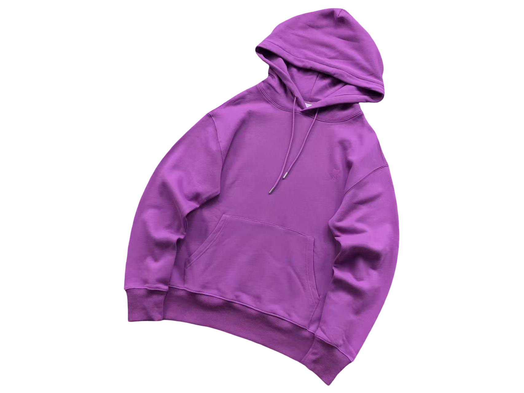 AMI Paris Classic Heart Hoodie Purple