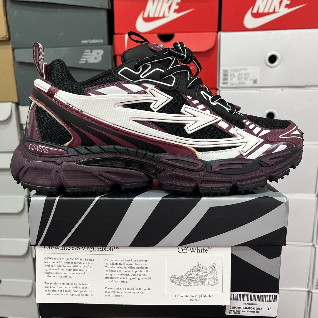 Off-White Be Right Back Burgundy White Black