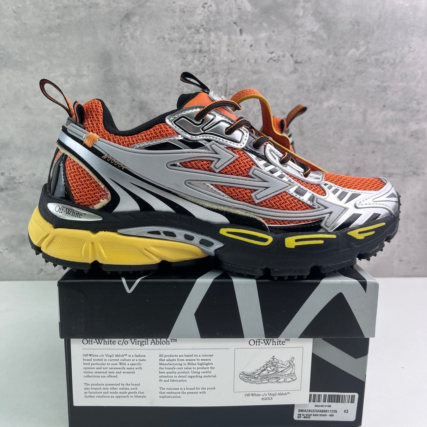 Off-White Be Right Back Orange Grey Black